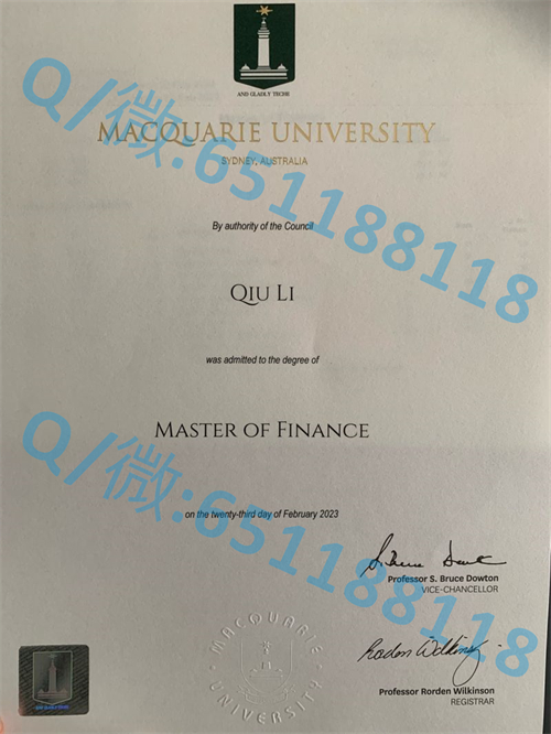 麦考瑞大学毕业证书_麦科文大学毕业证_麦考瑞大学毕业证文凭样本 (2)