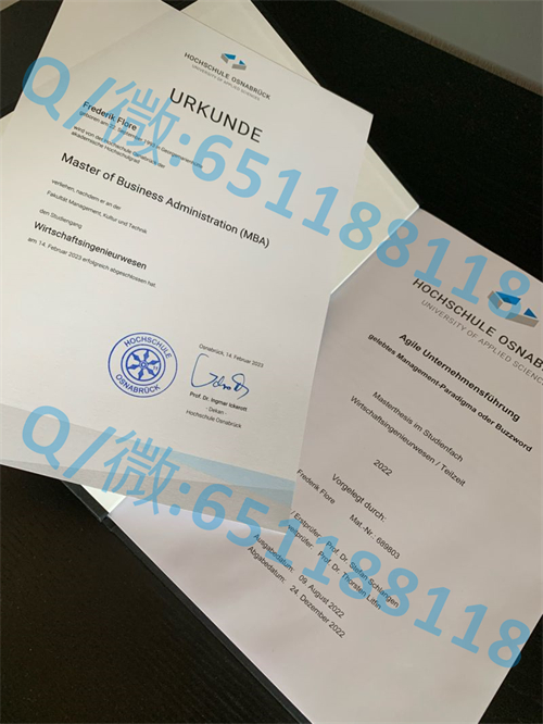 奥斯纳布吕克大学毕业证文凭样本