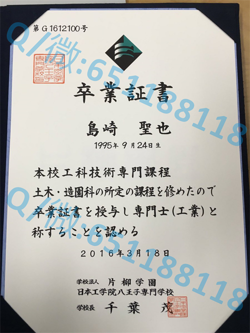 日本大学毕业证模板_日本大学毕业证明书模板_日本大学毕业证文凭样本Nihon University