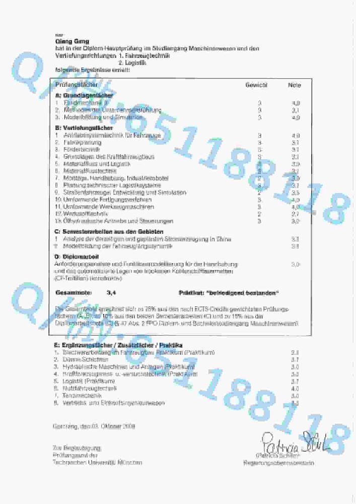 柏林自由大学阿斯隆理工学院毕业证样本|文凭参考|学位证|学校概况