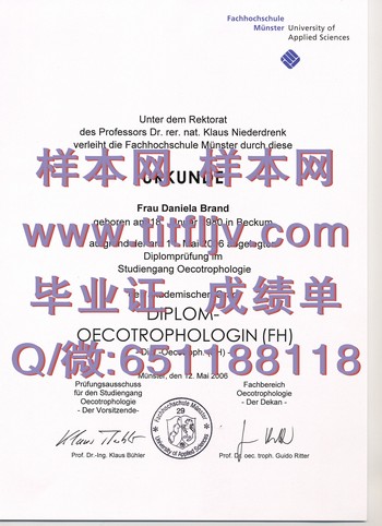 德国明斯特大学毕业证：职业发展的加速器