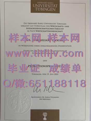 蒂宾根大学毕业证：如何打造梦寐以求的人生