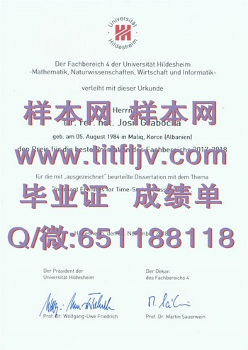 希尔德斯海姆大学毕业证：职业发展的关键一步