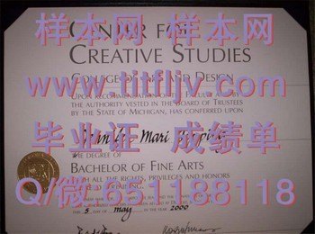 创新研究学院 (底特律)College for Creative Studies (Detroit)毕业证模版、文凭参考、学位证、成绩单图片.jpg