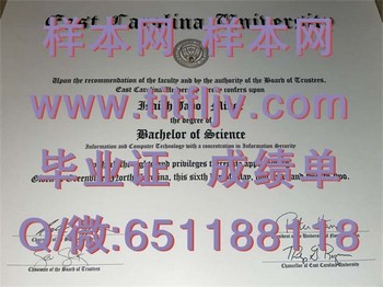 东卡罗莱纳大学毕业证模版、文凭参考、学位证、成绩单图片.jpg